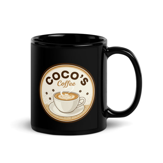Black Glossy Mug - Coco's Coffee